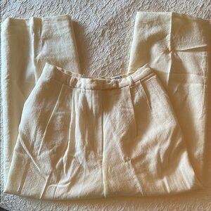 Talbots Woolmark Cream Trousers